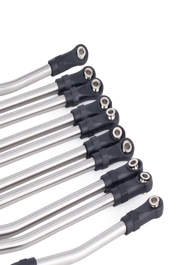 VNUHV 10Pcs Stainless Steel Linkage Chassis Link Rod 324mm Wheelbase for 1/10 SCX10 TRX4 RC Crawler Upgrade Part - Image 2